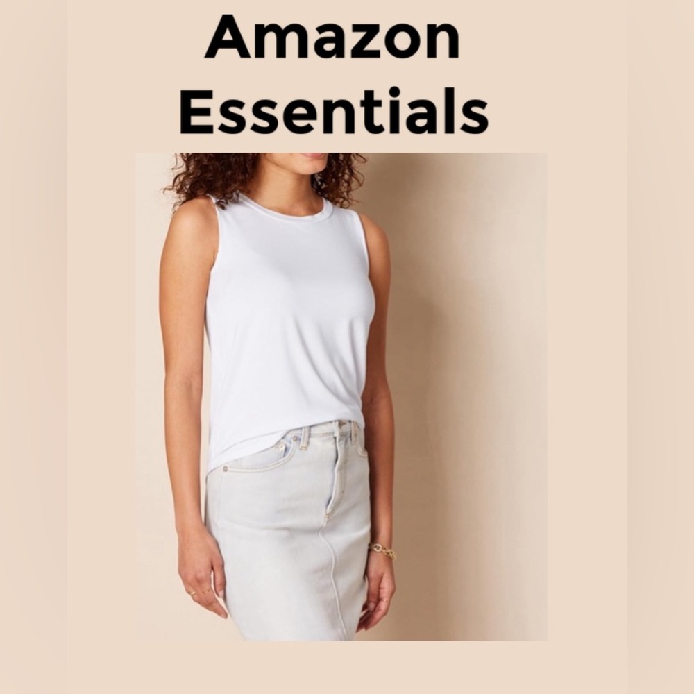 Amazon Essentials Women’s Relaxed Fit Sleeveless Muscle Tee Size Large NWT